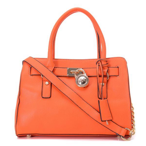 michael kors hamilton satchel tangerine gloden Utforming quj1t